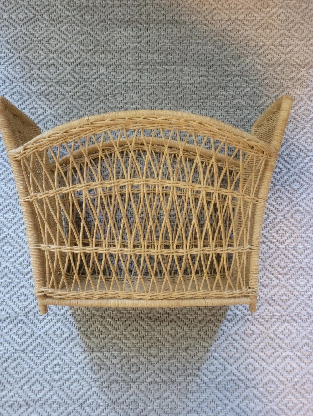 Natural Wicker Magazine Rack - Natural Color. Versatile Multiple Uses In Home